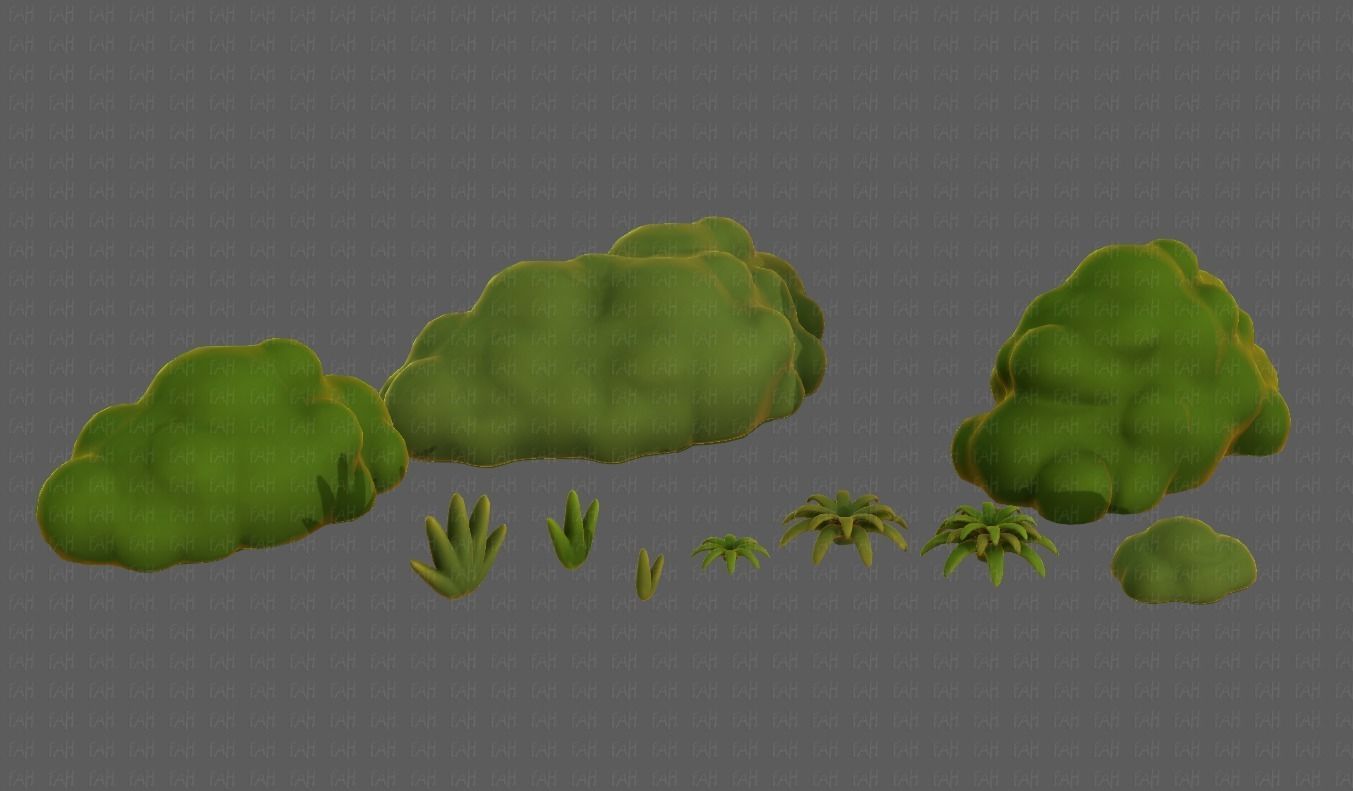 Trees Cartoon V13 Low-poly 3D model_18
