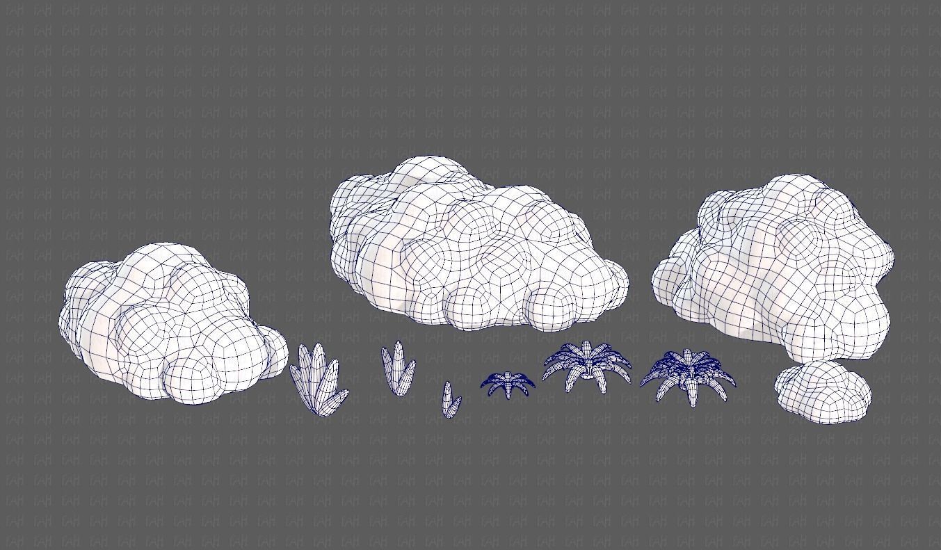 Trees Cartoon V13 Low-poly 3D model_32