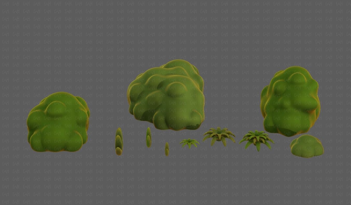 Trees Cartoon V13 Low-poly 3D model_7