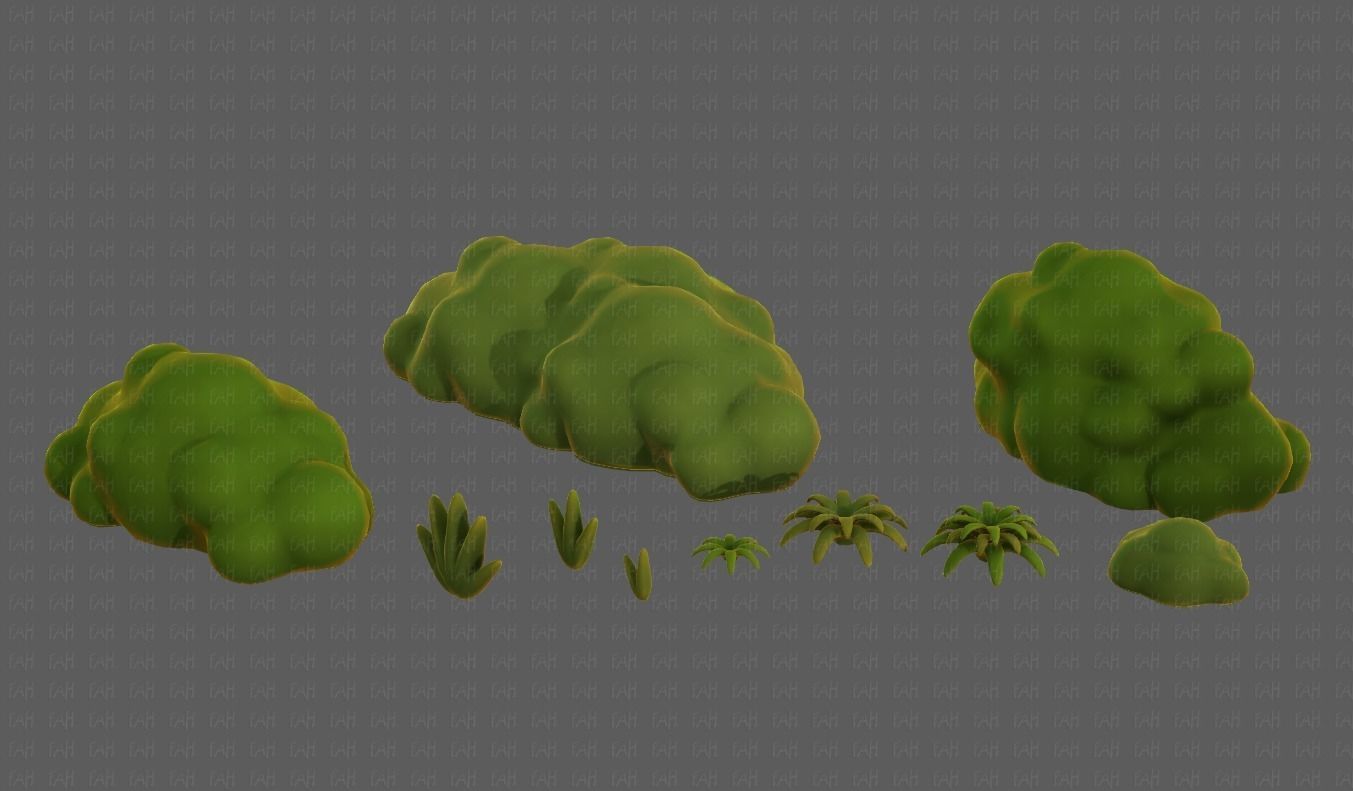 Trees Cartoon V13 Low-poly 3D model_20