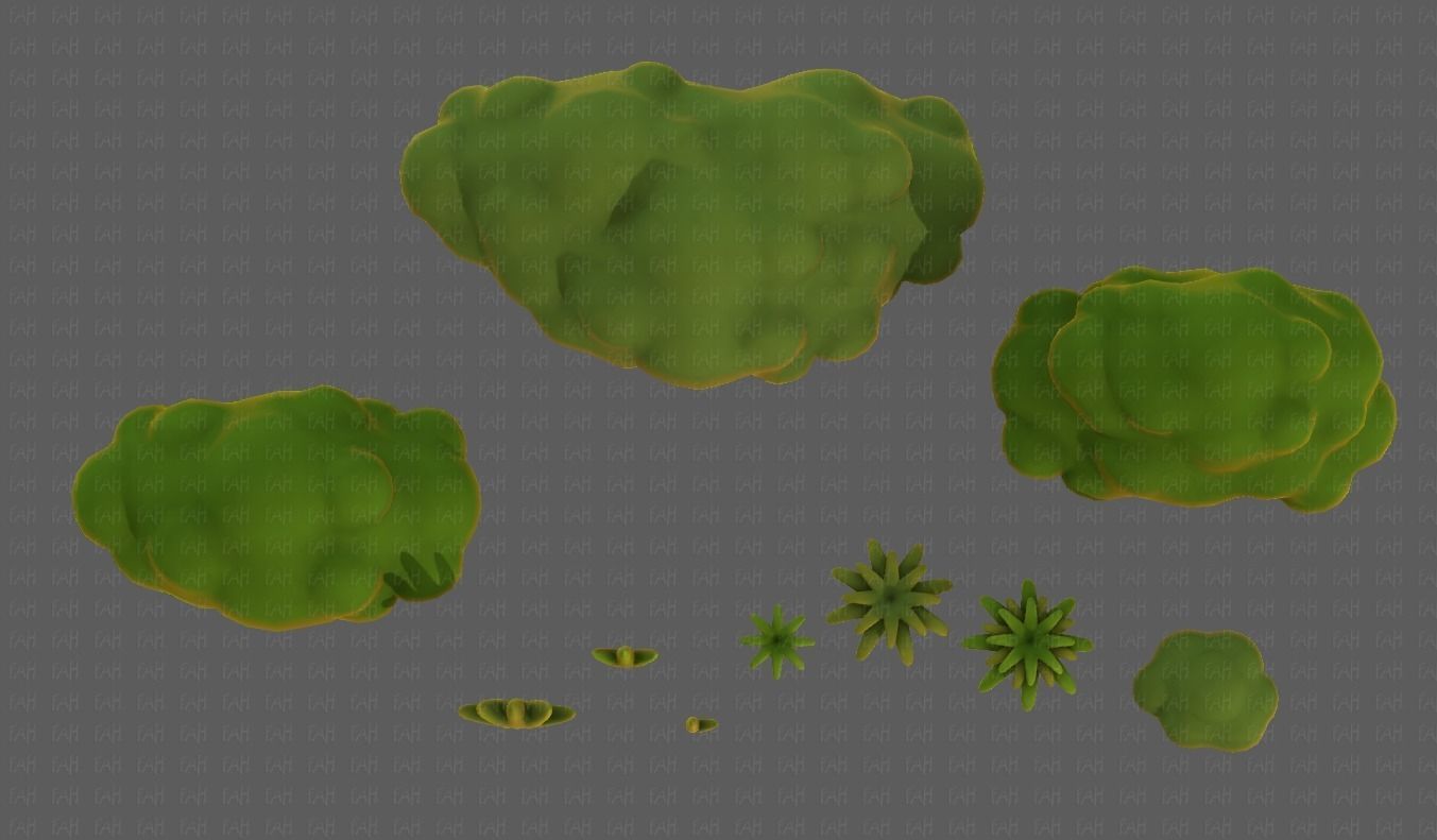 Trees Cartoon V13 Low-poly 3D model_35