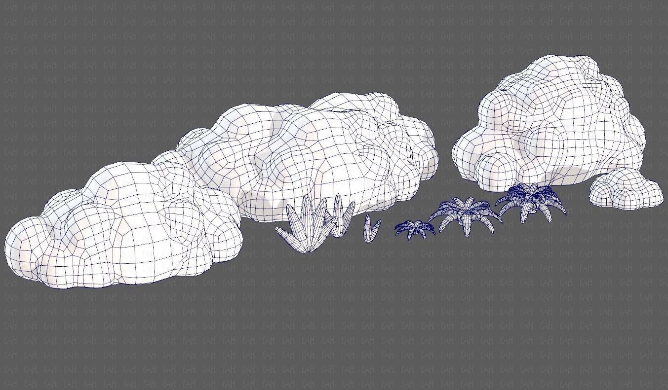 Trees Cartoon V13 Low-poly 3D model_44