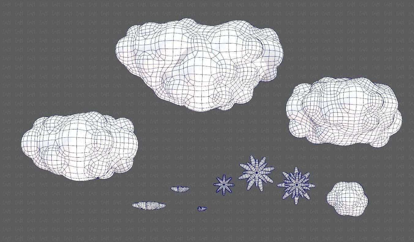 Trees Cartoon V13 Low-poly 3D model_34