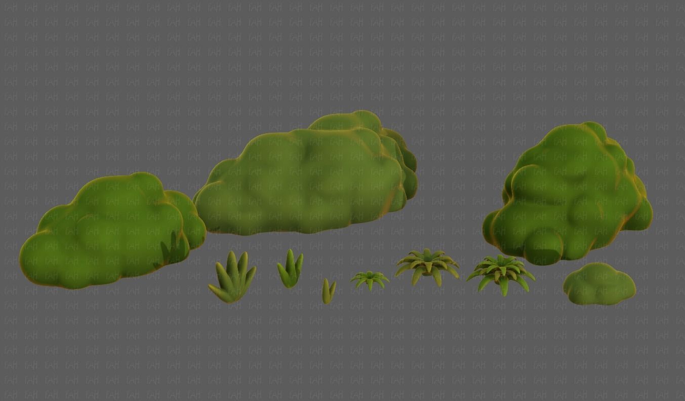 Trees Cartoon V13 Low-poly 3D model_2