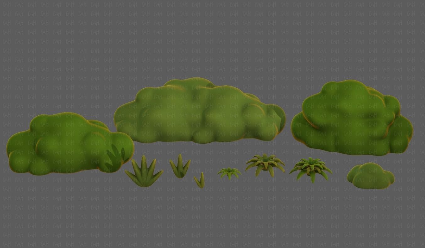 Trees Cartoon V13 Low-poly 3D model_5
