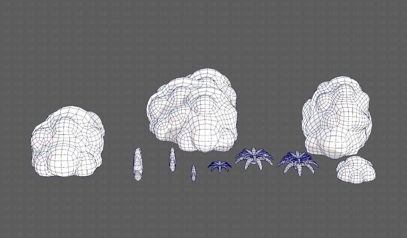 Trees Cartoon V13 Low-poly 3D model_31