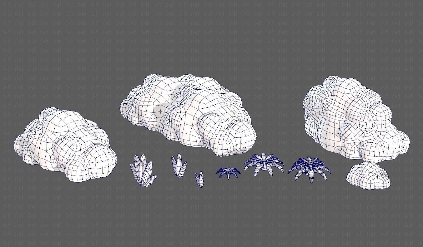 Trees Cartoon V13 Low-poly 3D model_28