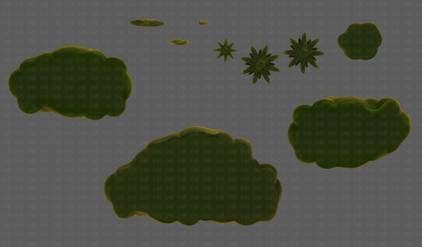 Trees Cartoon V13 Low-poly 3D model_37