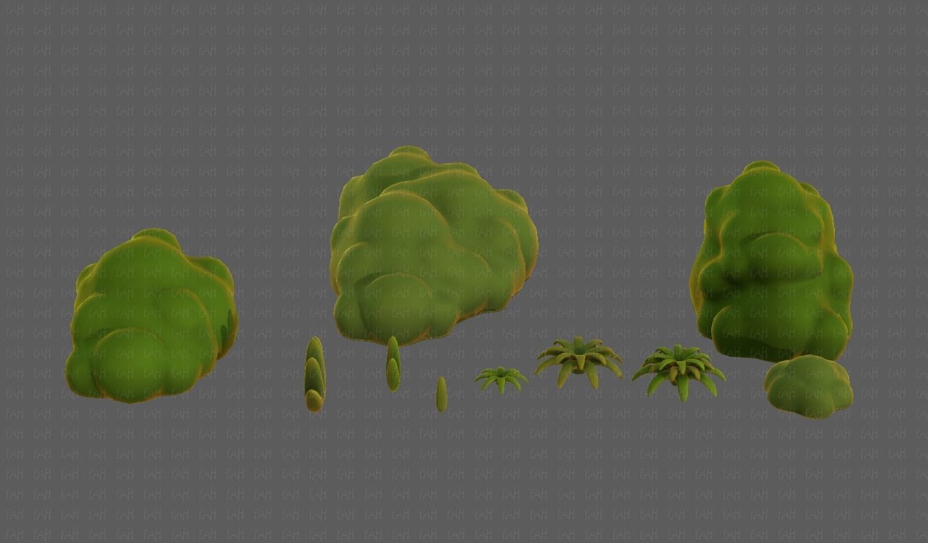 Trees Cartoon V13 Low-poly 3D model_19