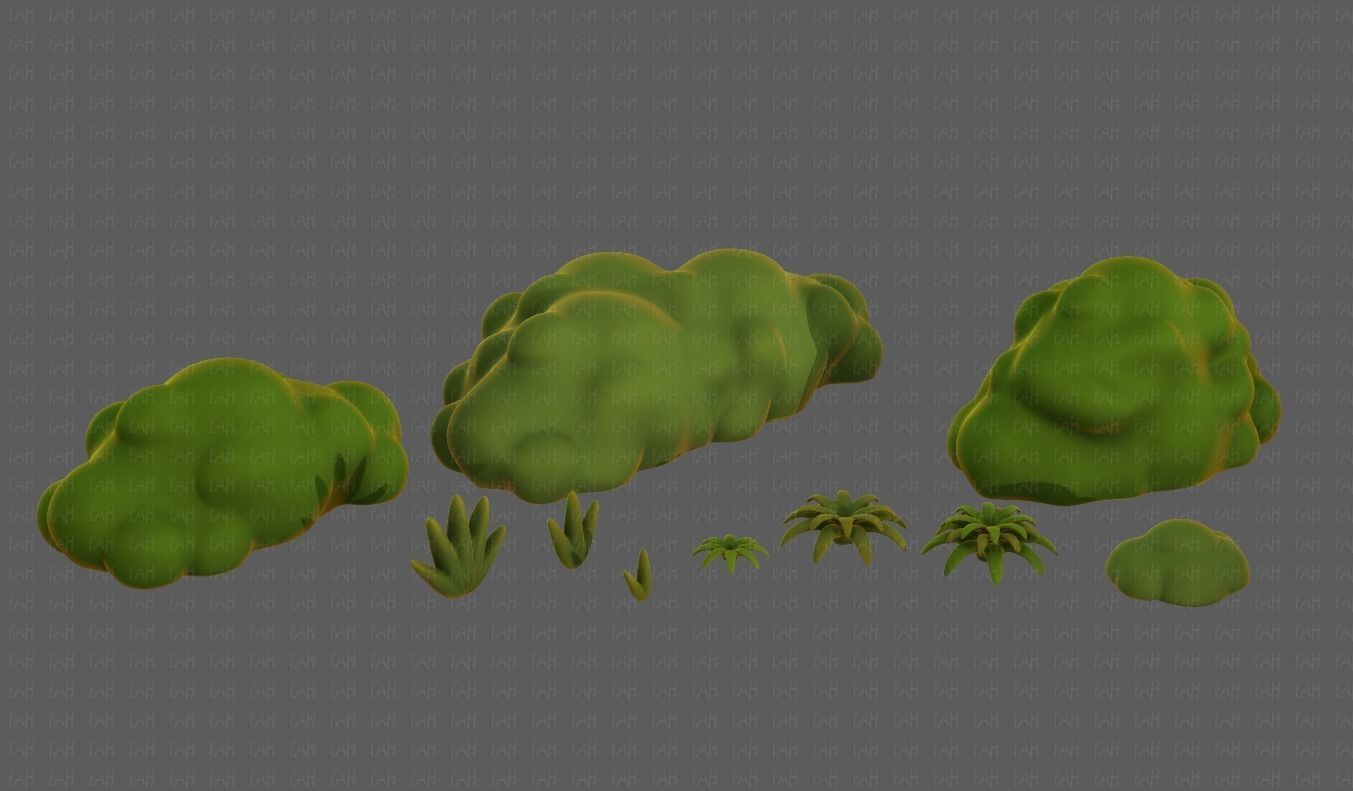 Trees Cartoon V13 Low-poly 3D model_6