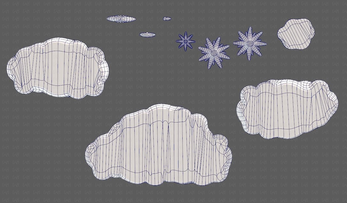 Trees Cartoon V13 Low-poly 3D model_38