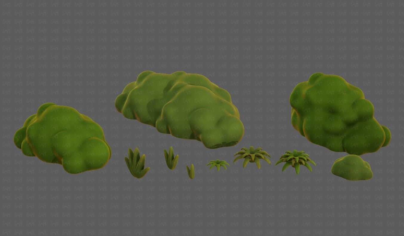 Trees Cartoon V13 Low-poly 3D model_4