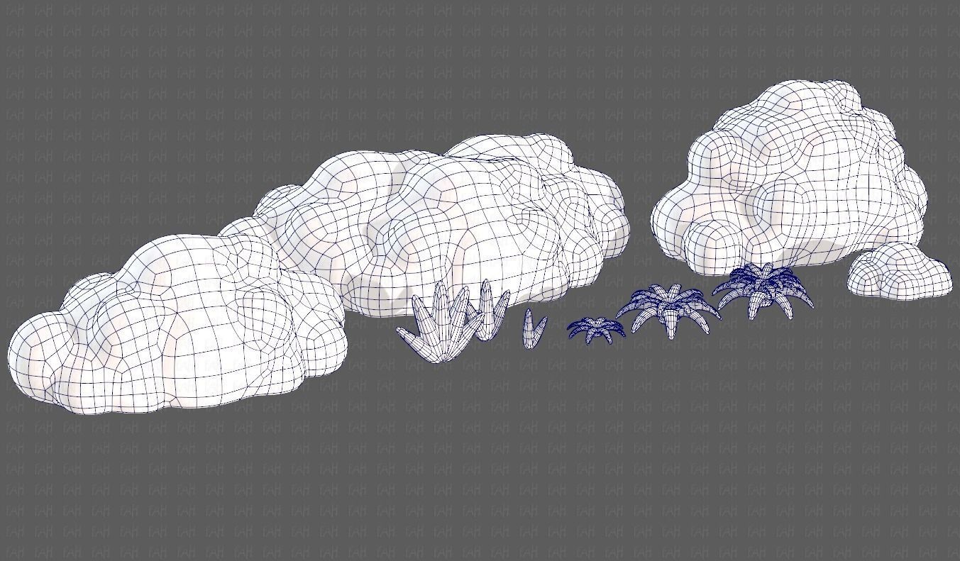 Trees Cartoon V13 Low-poly 3D model_42