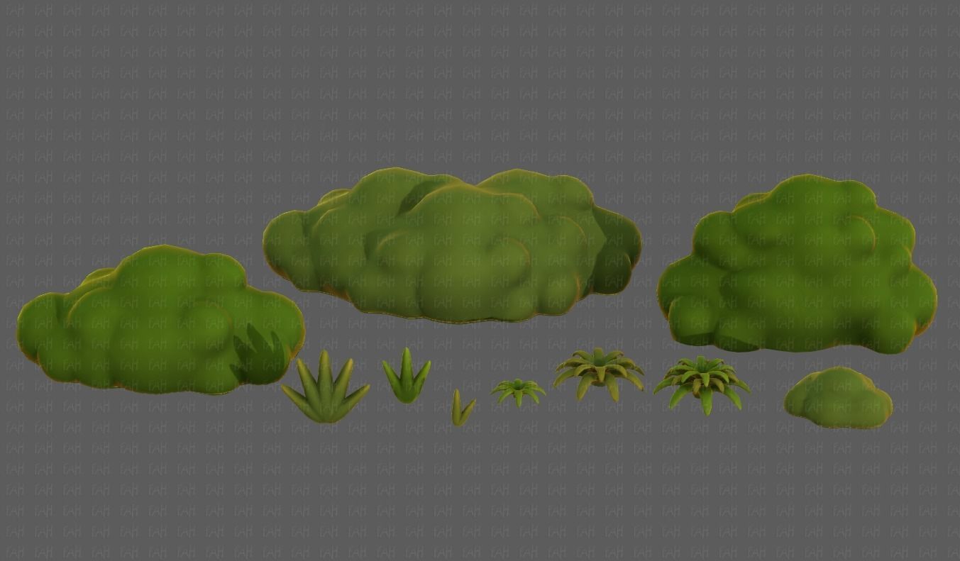 Trees Cartoon V13 Low-poly 3D model_17