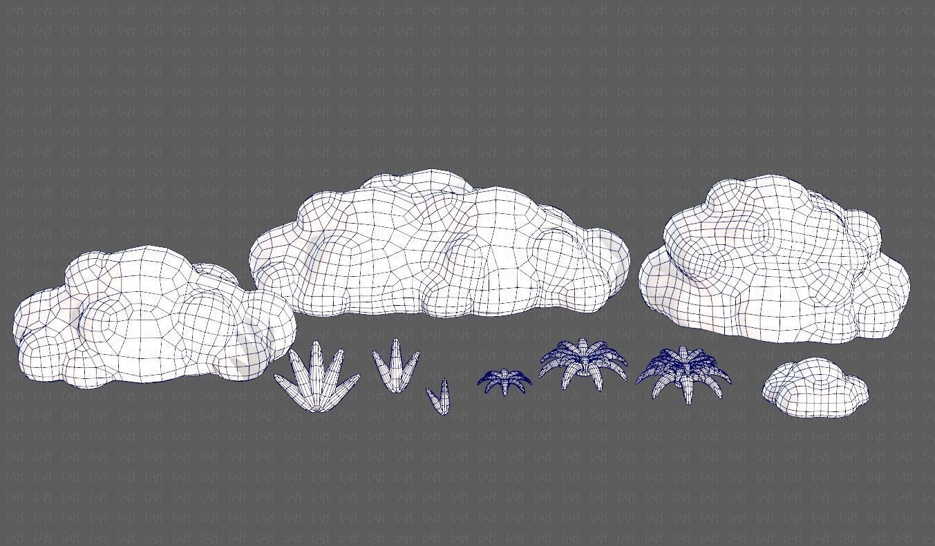 Trees Cartoon V13 Low-poly 3D model_29