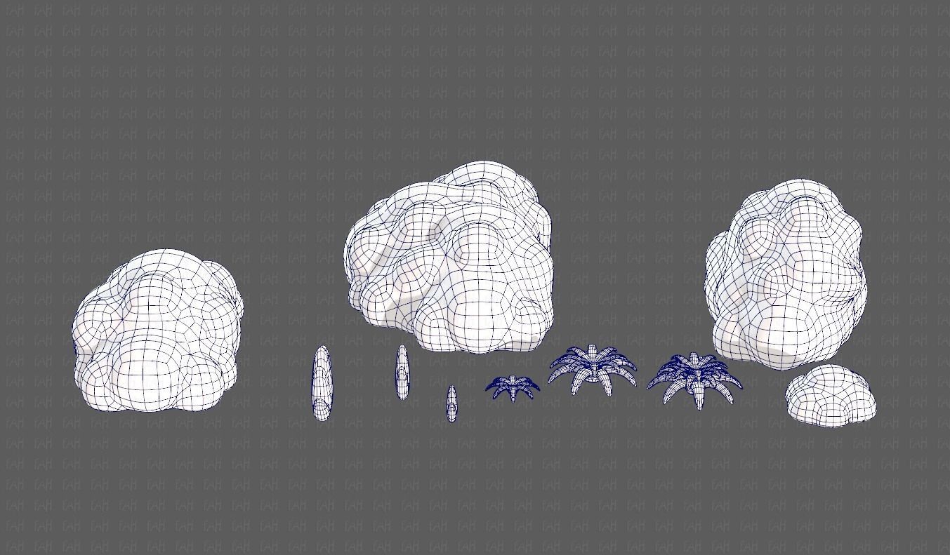 Trees Cartoon V13 Low-poly 3D model_15