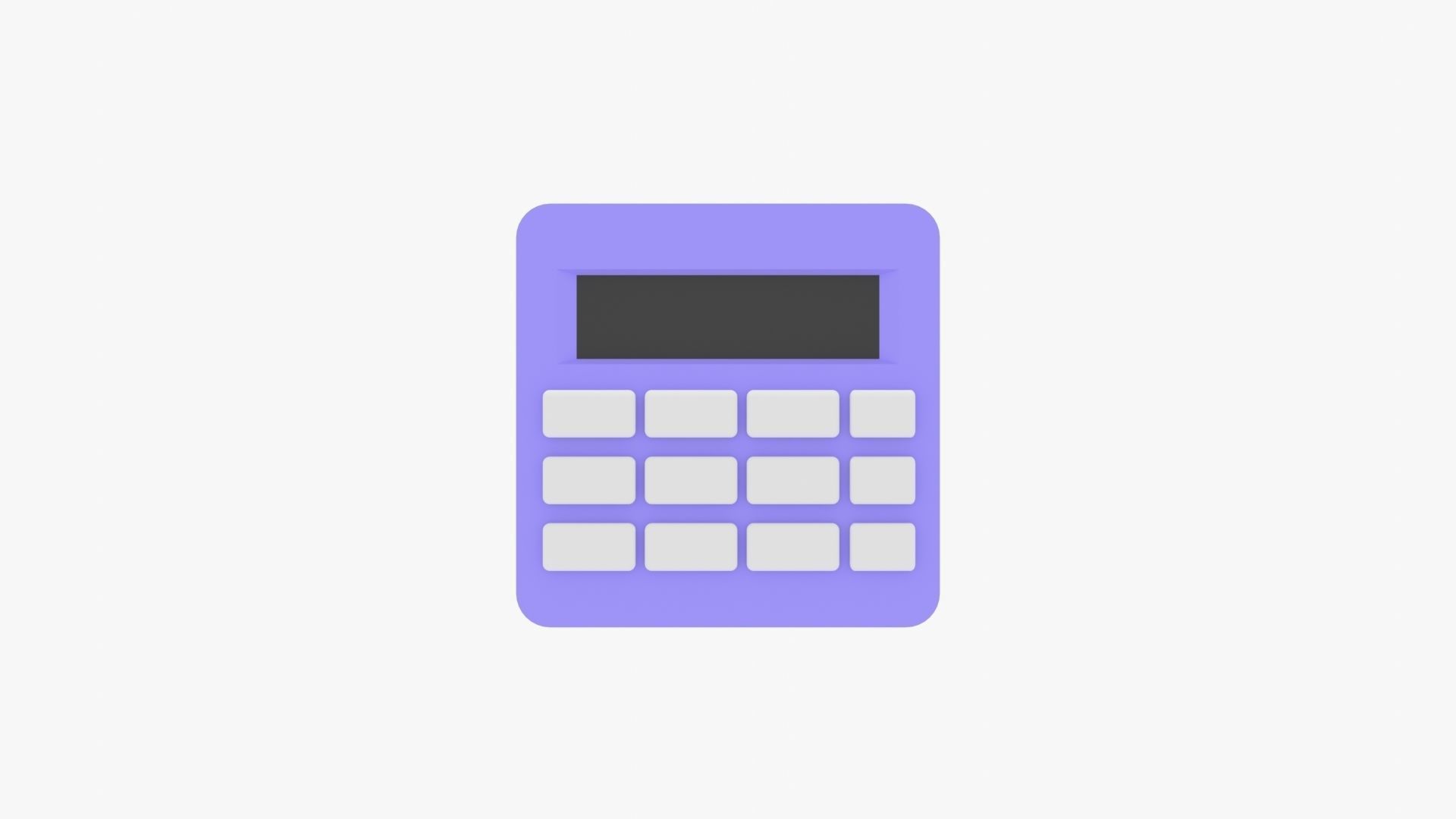 Calculator Low-poly 3D model_19