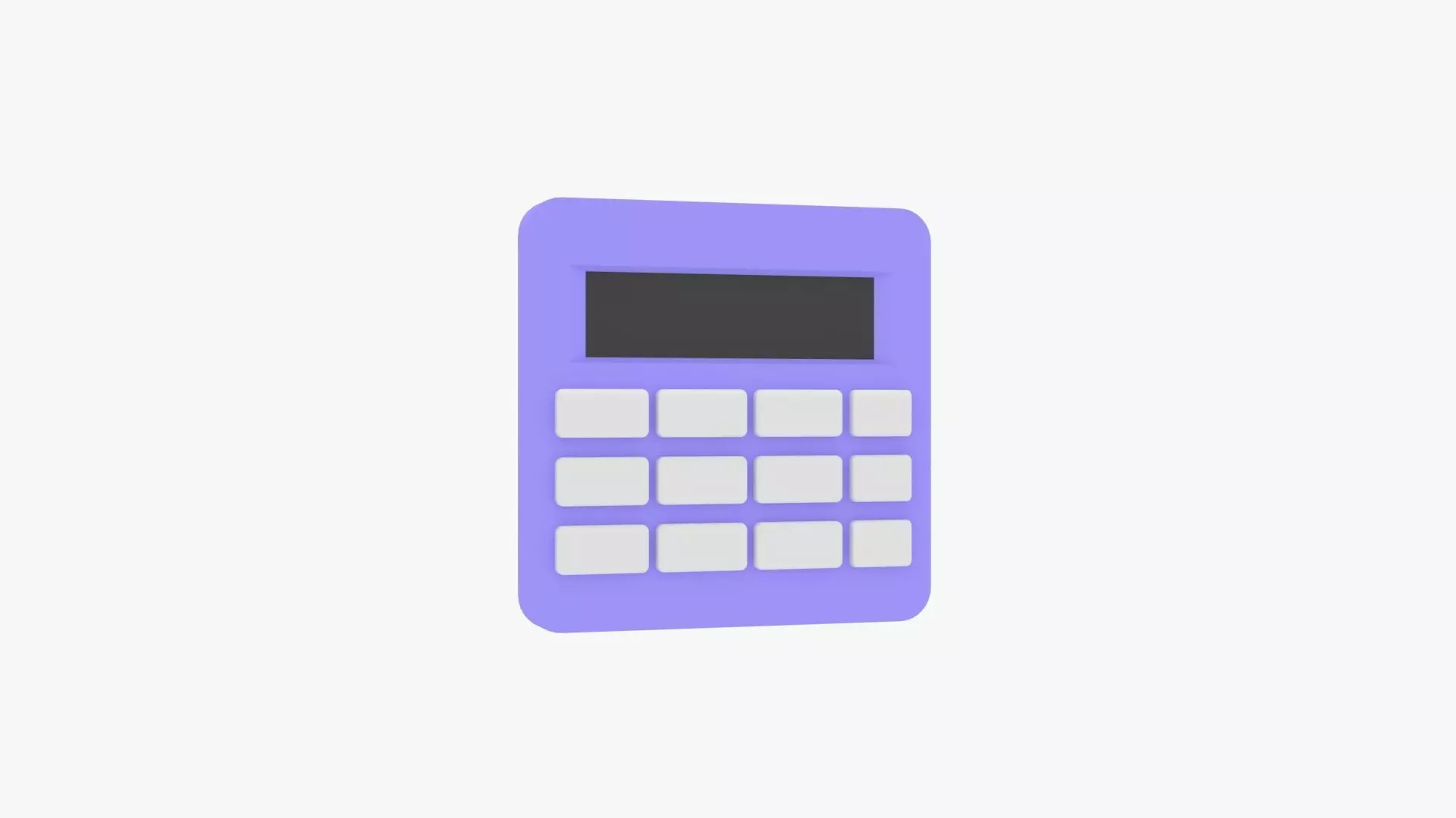 Calculator Low-poly 3D model_0