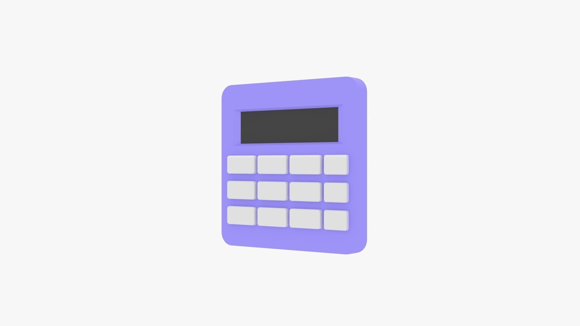 Calculator Low-poly 3D model_17