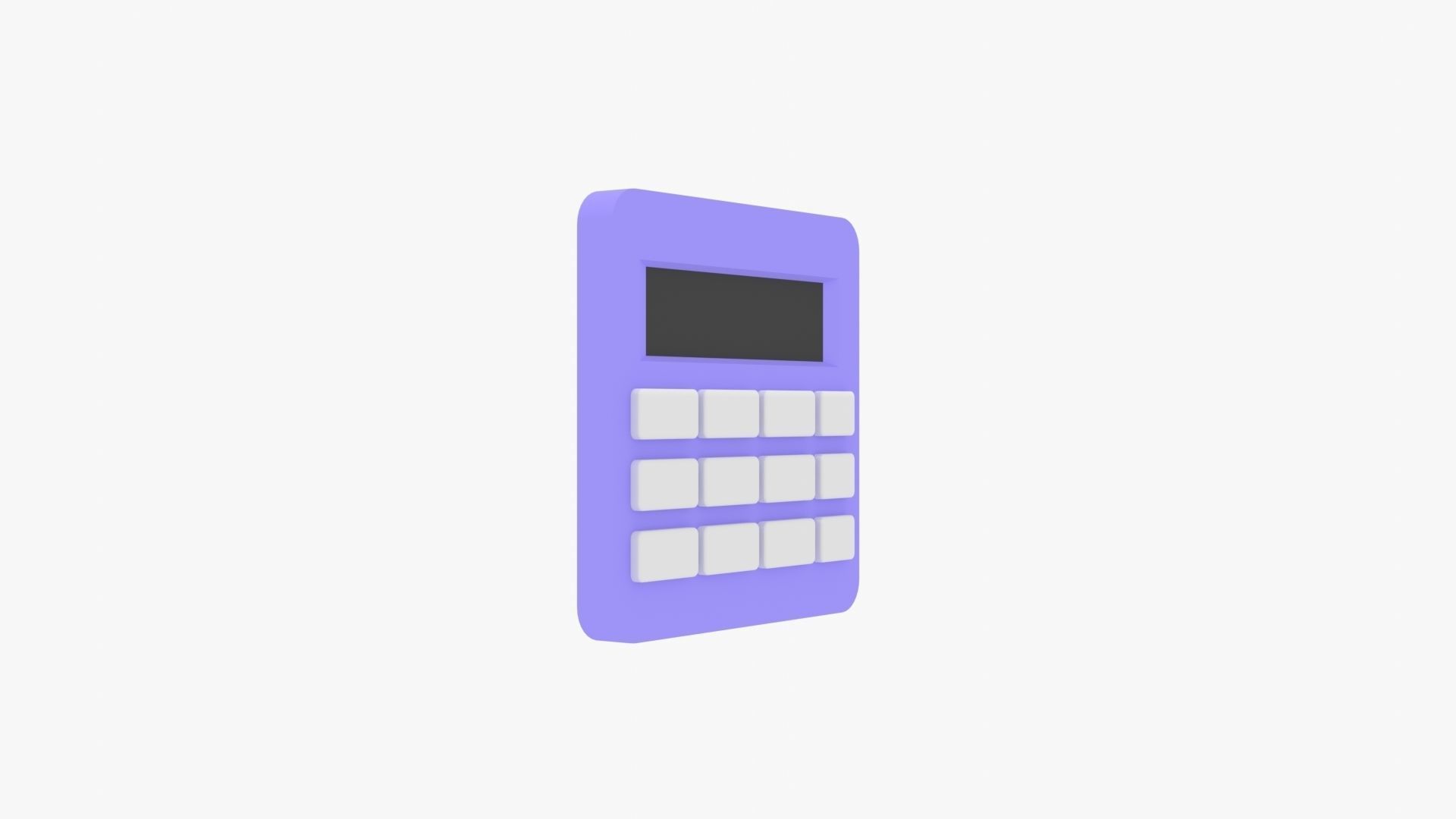 Calculator Low-poly 3D model_2