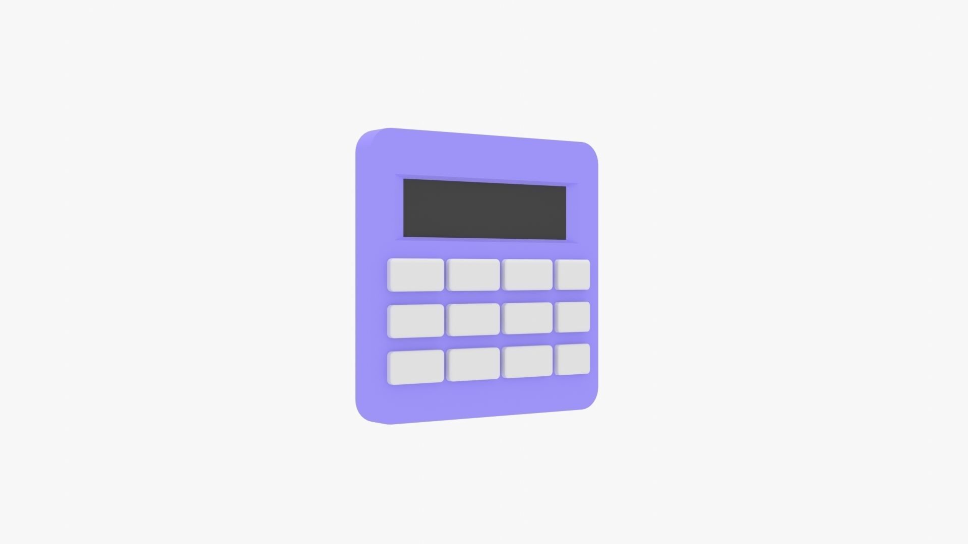 Calculator Low-poly 3D model_1