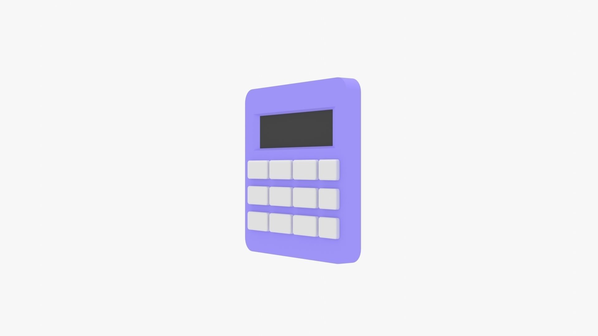 Calculator Low-poly 3D model_16