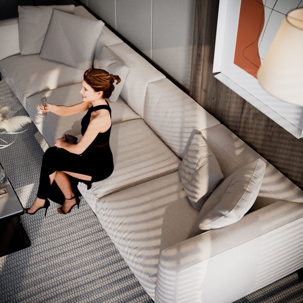 Sunset Modern Living 2022 3D model_5