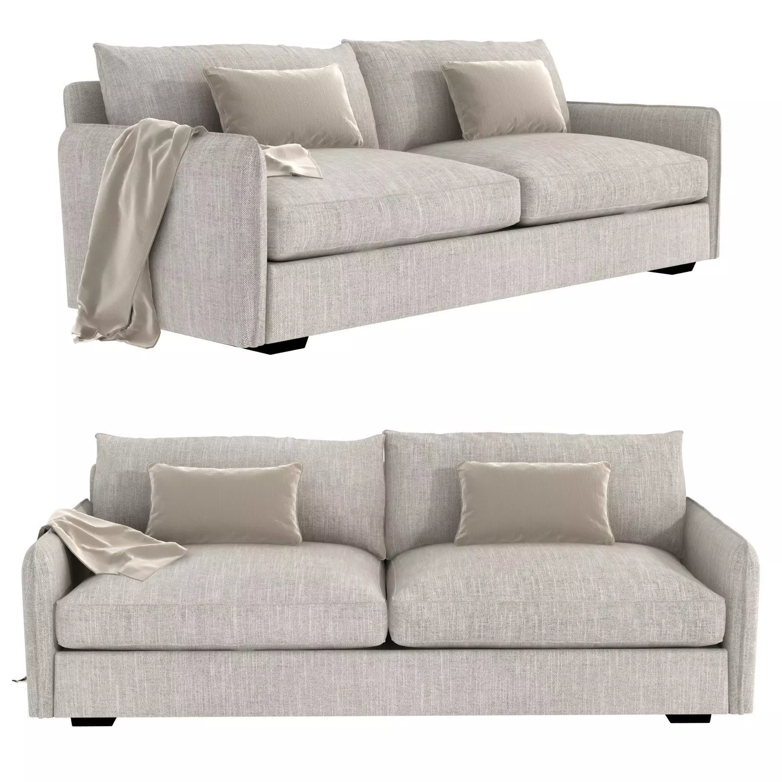 Pacific west two seat sofa 2622 style 3D model