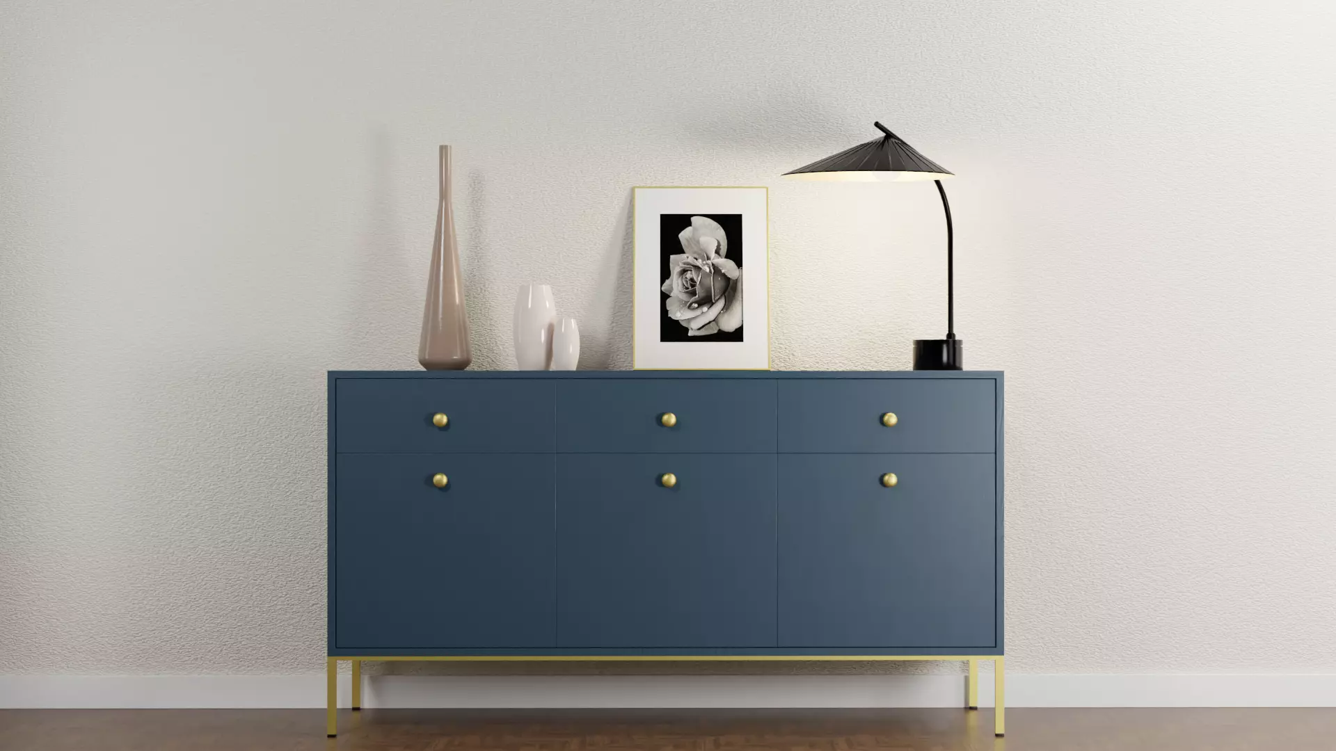 Stylish modern Living Room Closet big and small 3D model