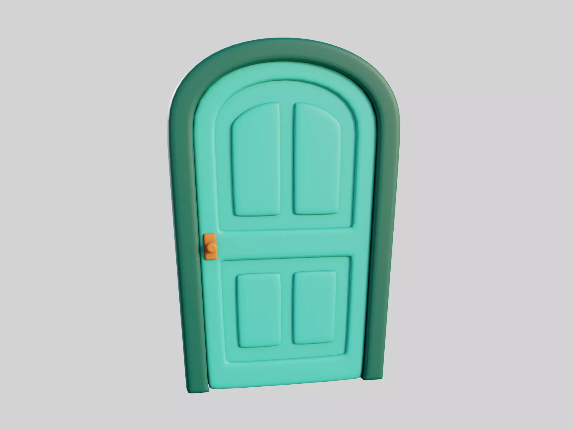 Cartoon Door 10b 3D model_0