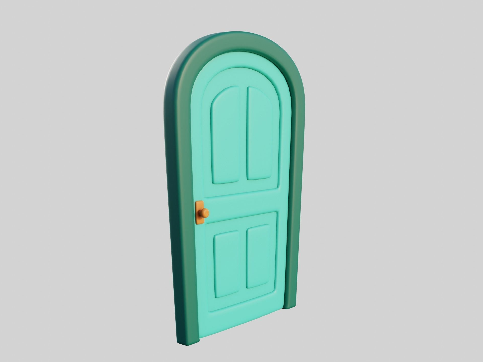 Cartoon Door 10b 3D model_1