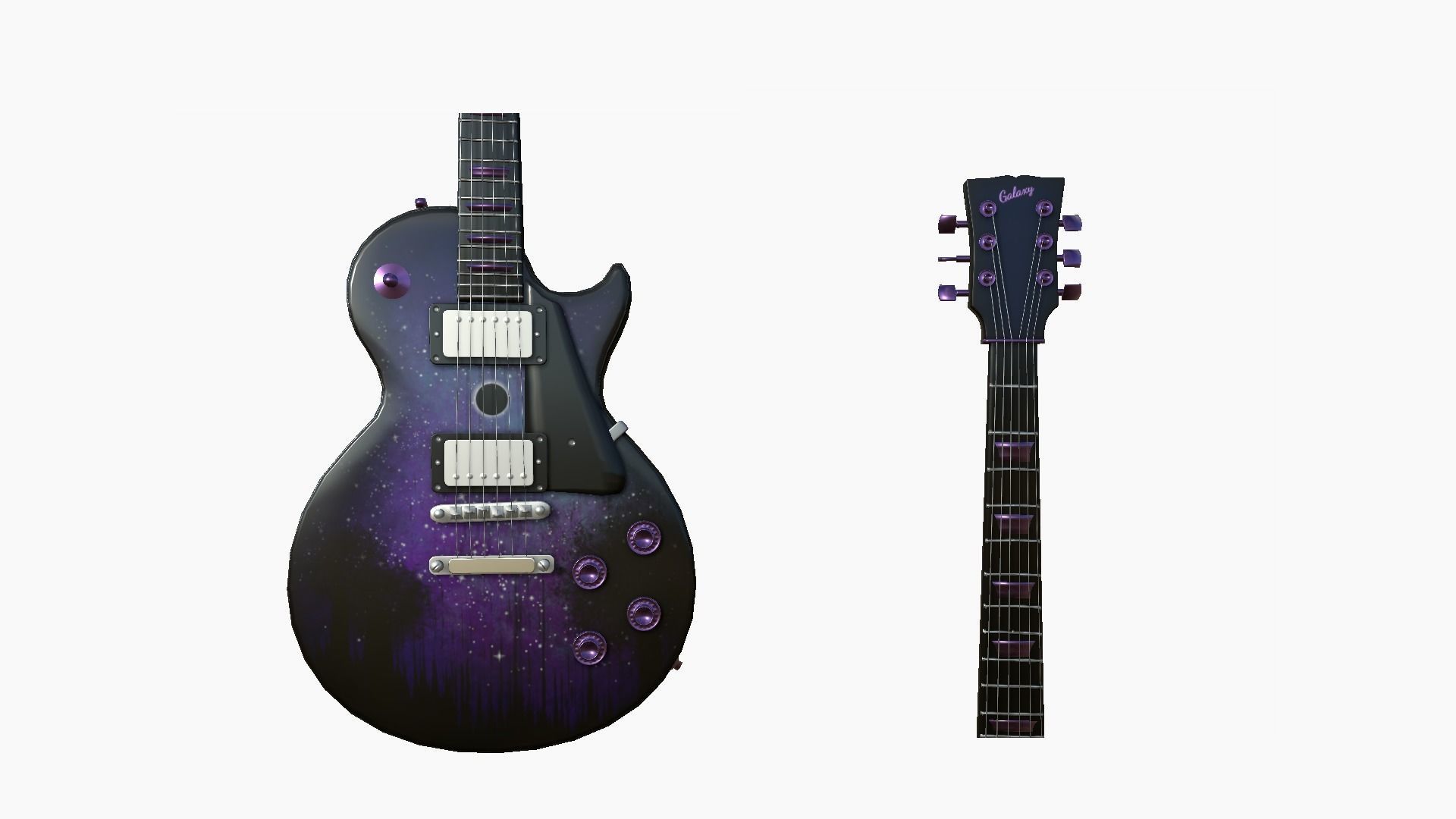 10 Electric Guitars C - Music Instrument Design 3D Model Collection_57