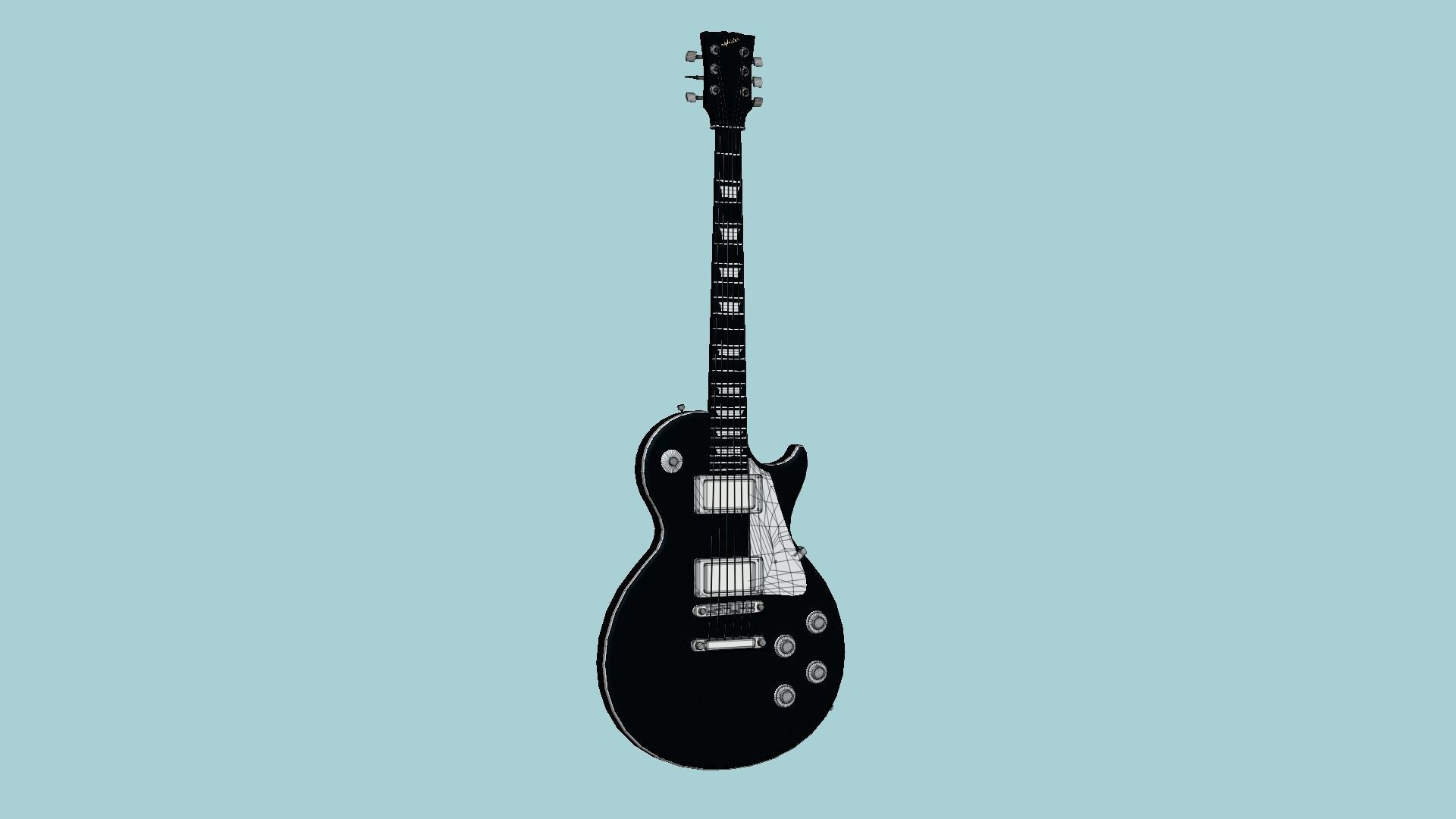 10 Electric Guitars C - Music Instrument Design 3D Model Collection_86