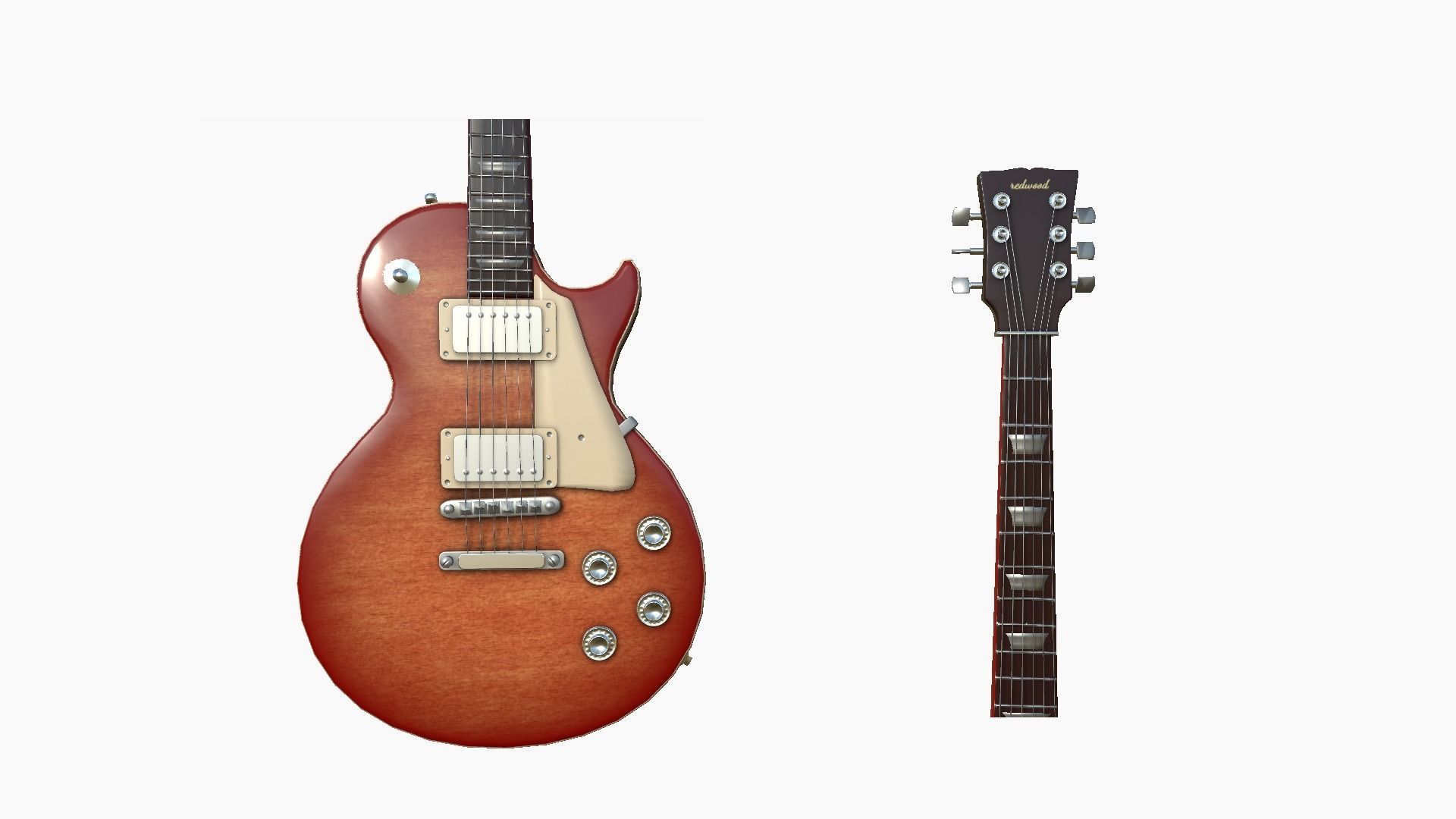 10 Electric Guitars C - Music Instrument Design 3D Model Collection_67