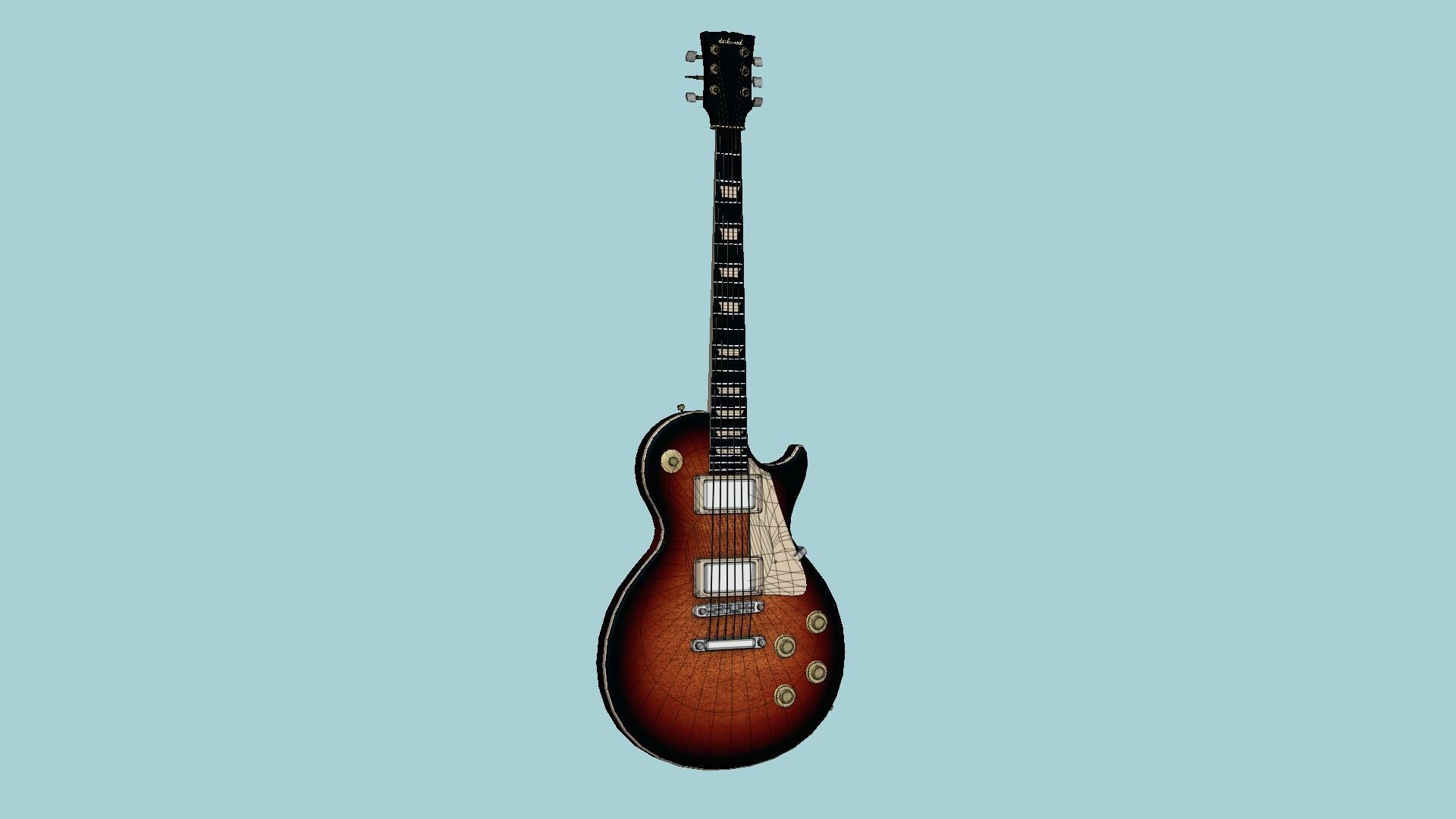10 Electric Guitars C - Music Instrument Design 3D Model Collection_73