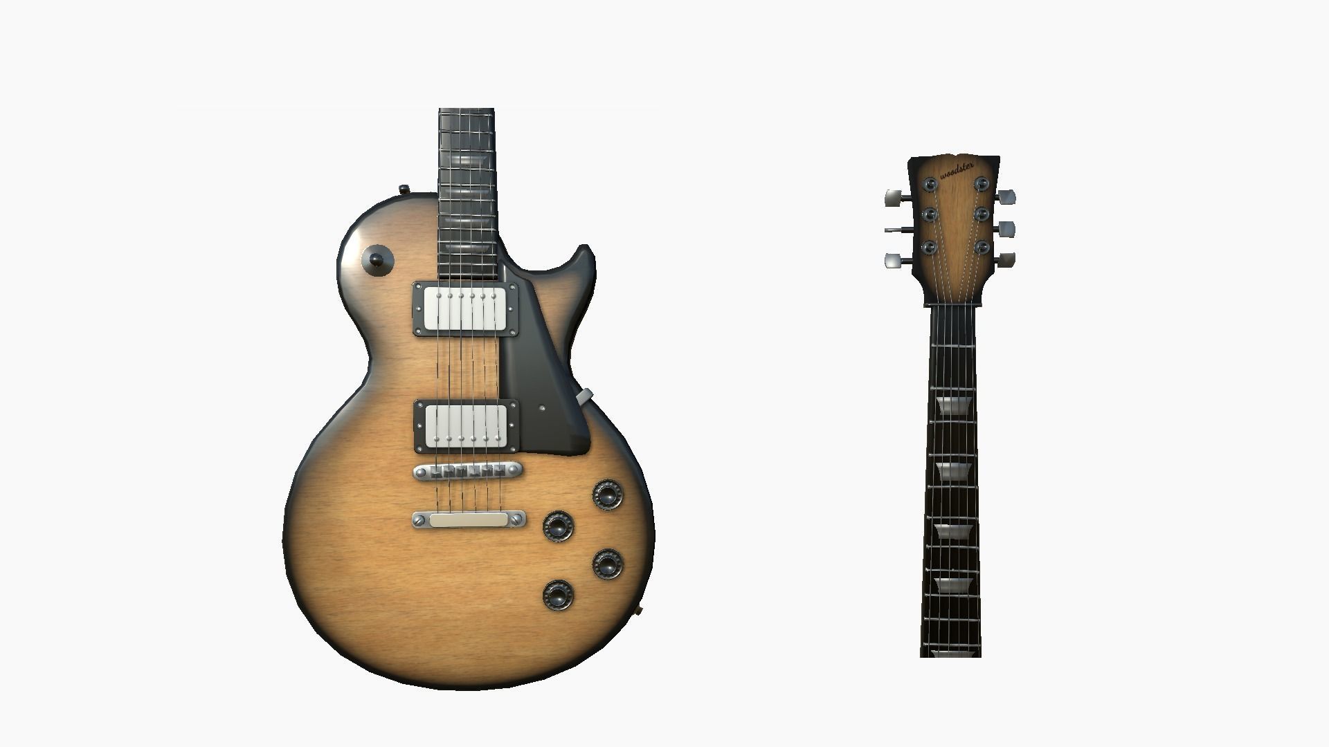 10 Electric Guitars C - Music Instrument Design 3D Model Collection_55