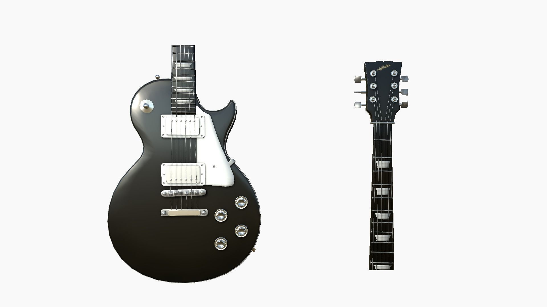 10 Electric Guitars C - Music Instrument Design 3D Model Collection_42