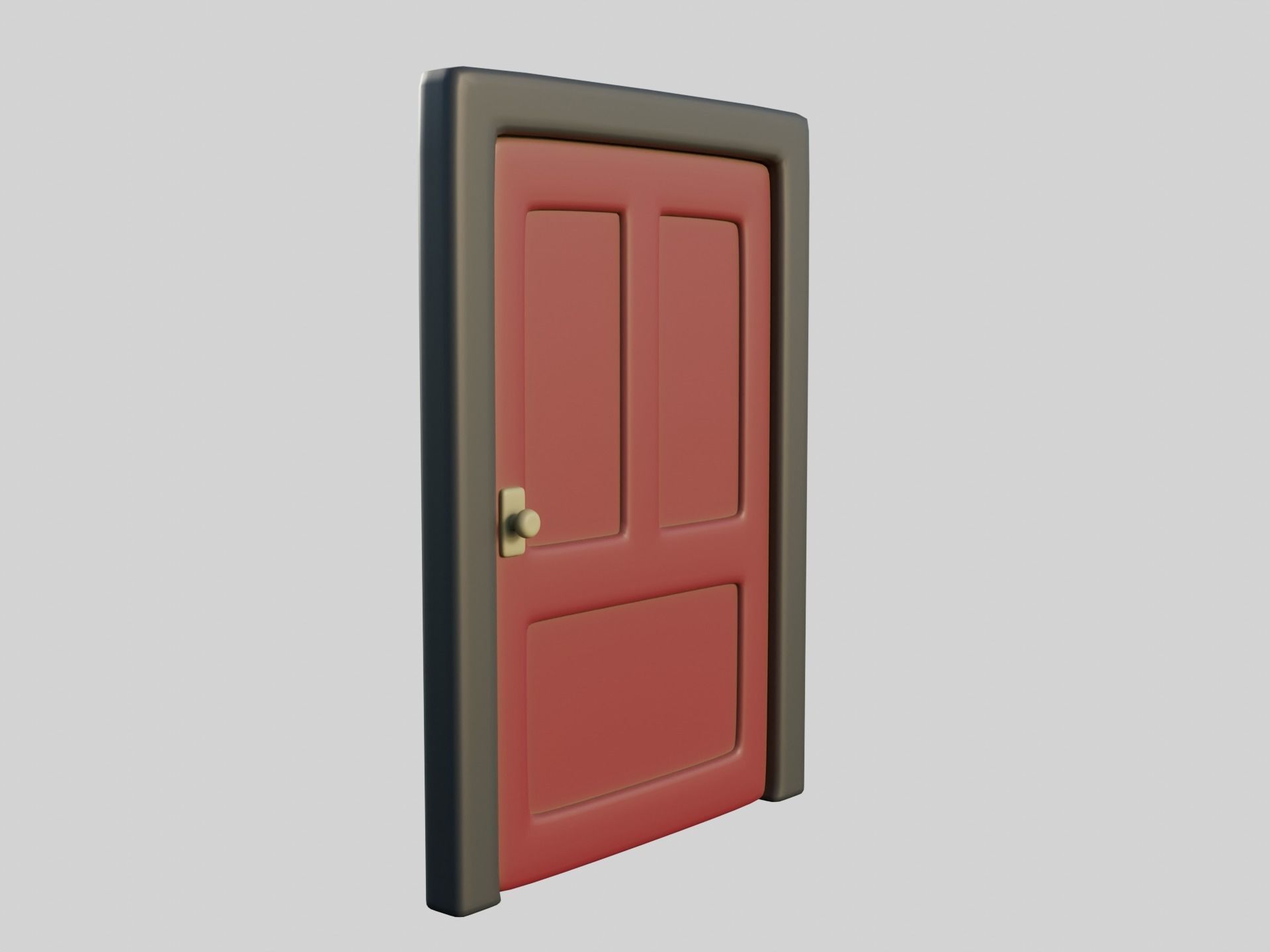 Cartoon Door 11a 3D model_1