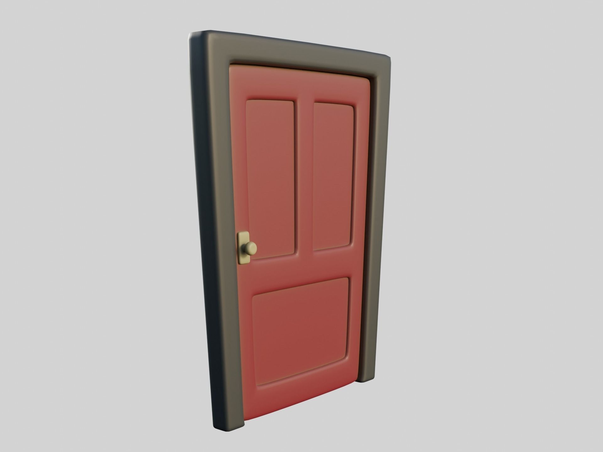 Cartoon Door 11b 3D model_1