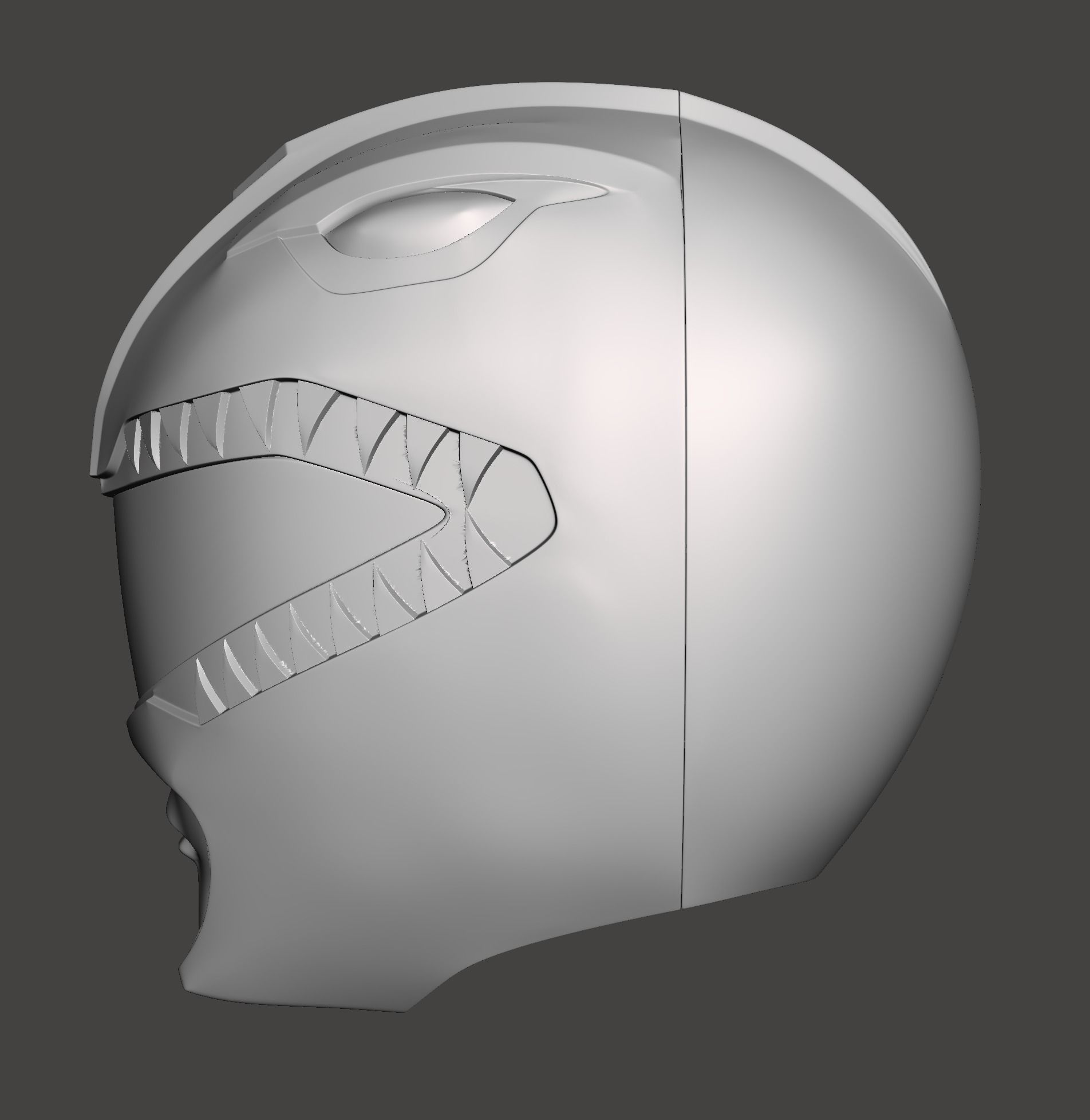 Red Power Ranger Helmet 3D print model_2