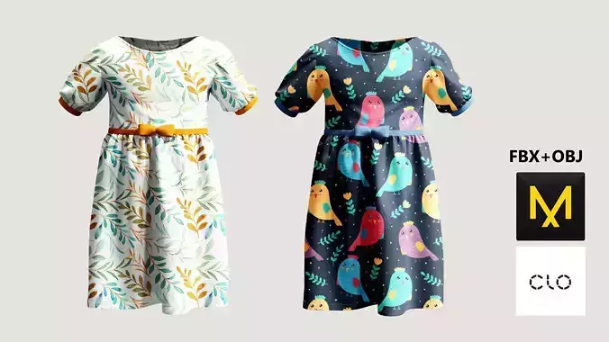 Kids Dress Marvelous Designer