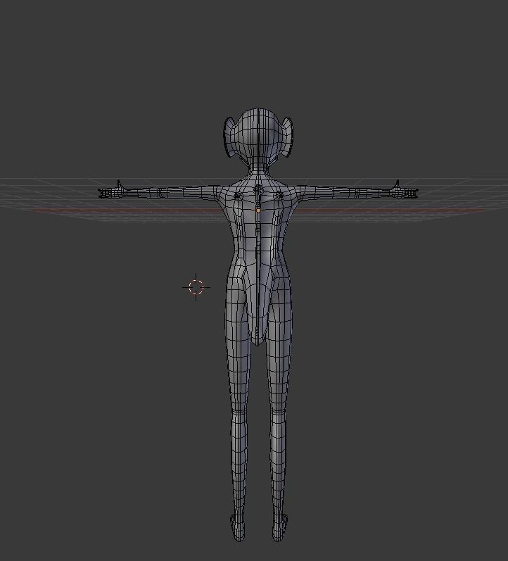 Alien Fish Woman BASE MESH Free 3D model_1