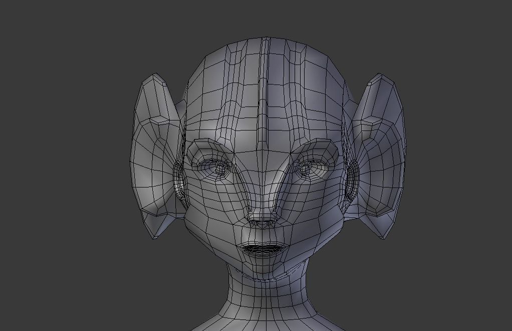 Alien Fish Woman BASE MESH Free 3D model_0