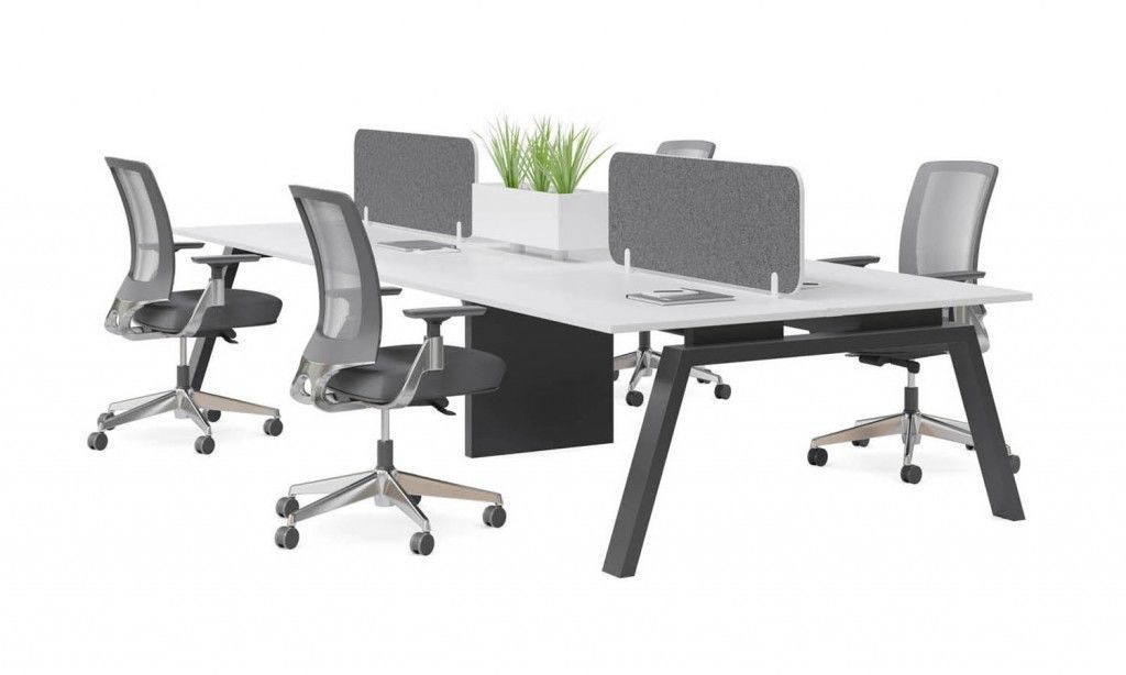 Office staff Table With chiar 3D model_1