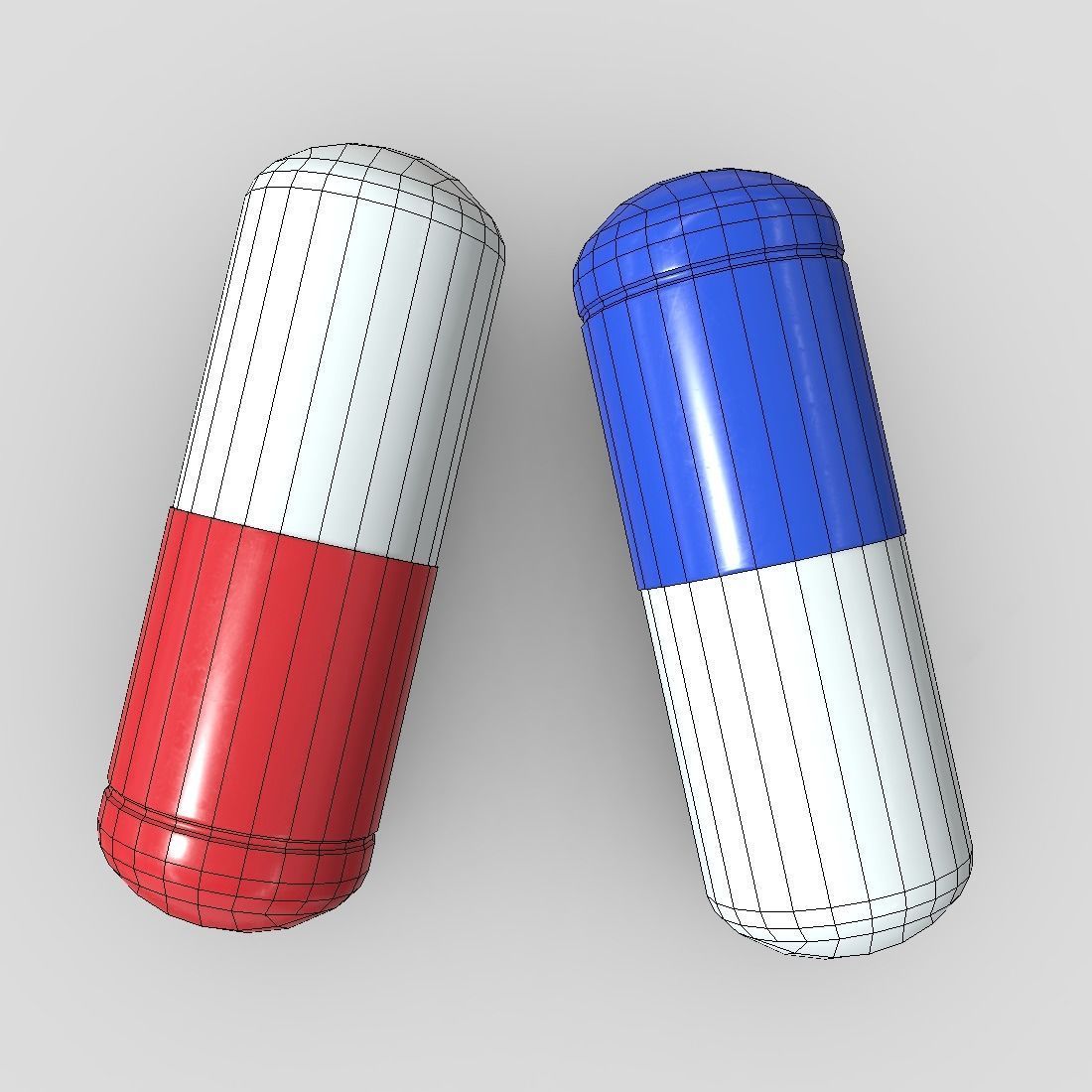 CC0 - Pill Free low-poly 3D model_8