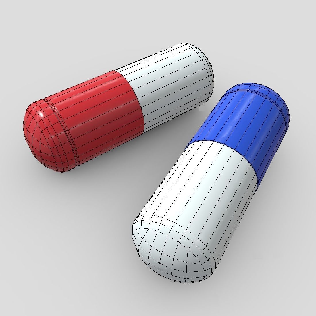 CC0 - Pill Free low-poly 3D model_6