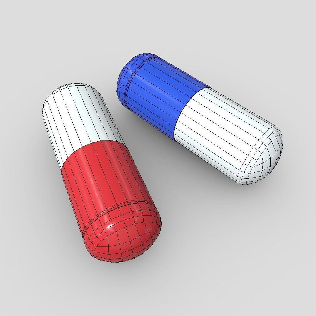 CC0 - Pill Free low-poly 3D model_2
