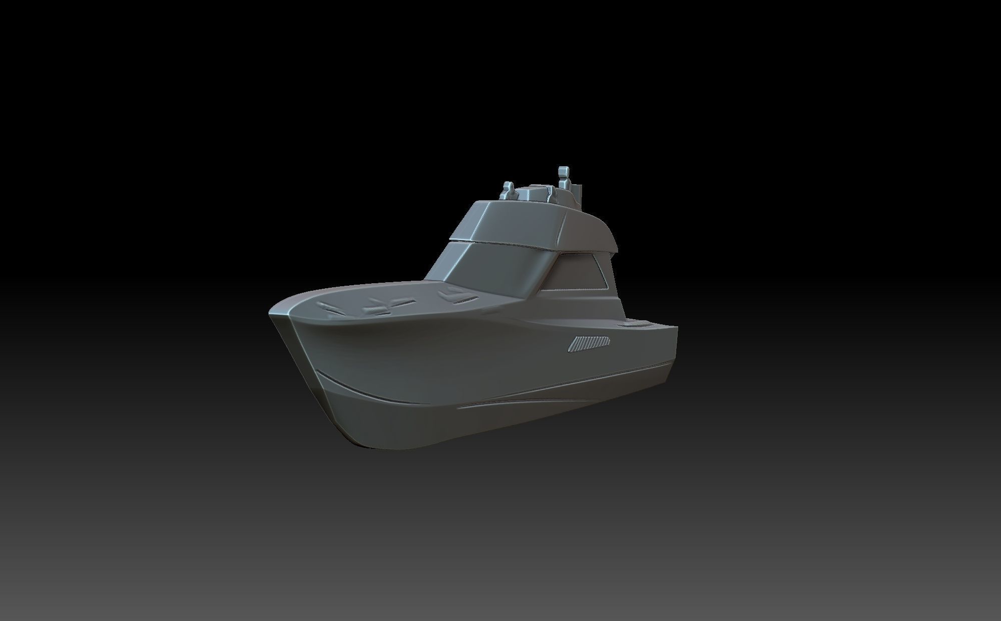 Speedboat boat 3D print model_2