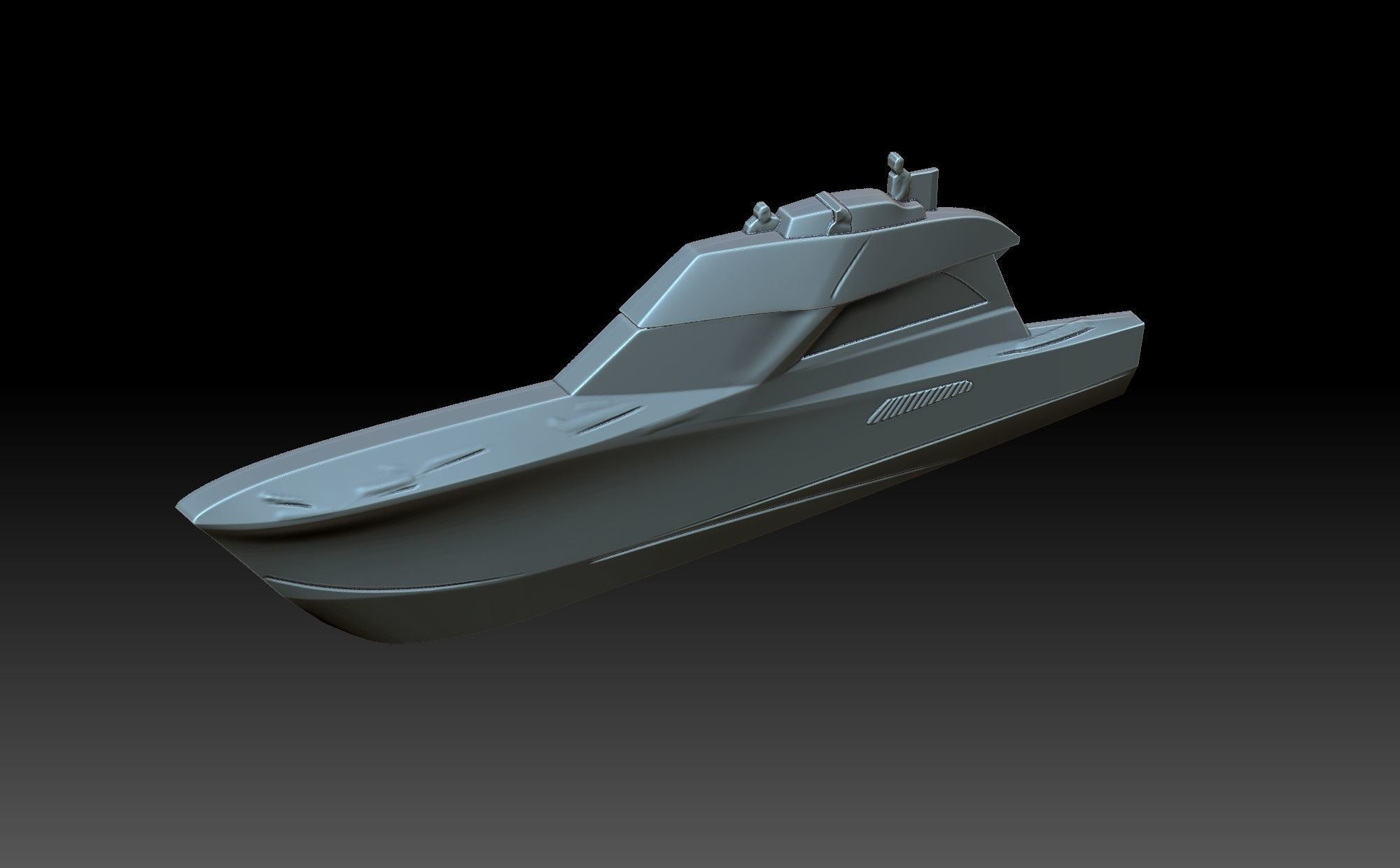 Speedboat boat 3D print model_7