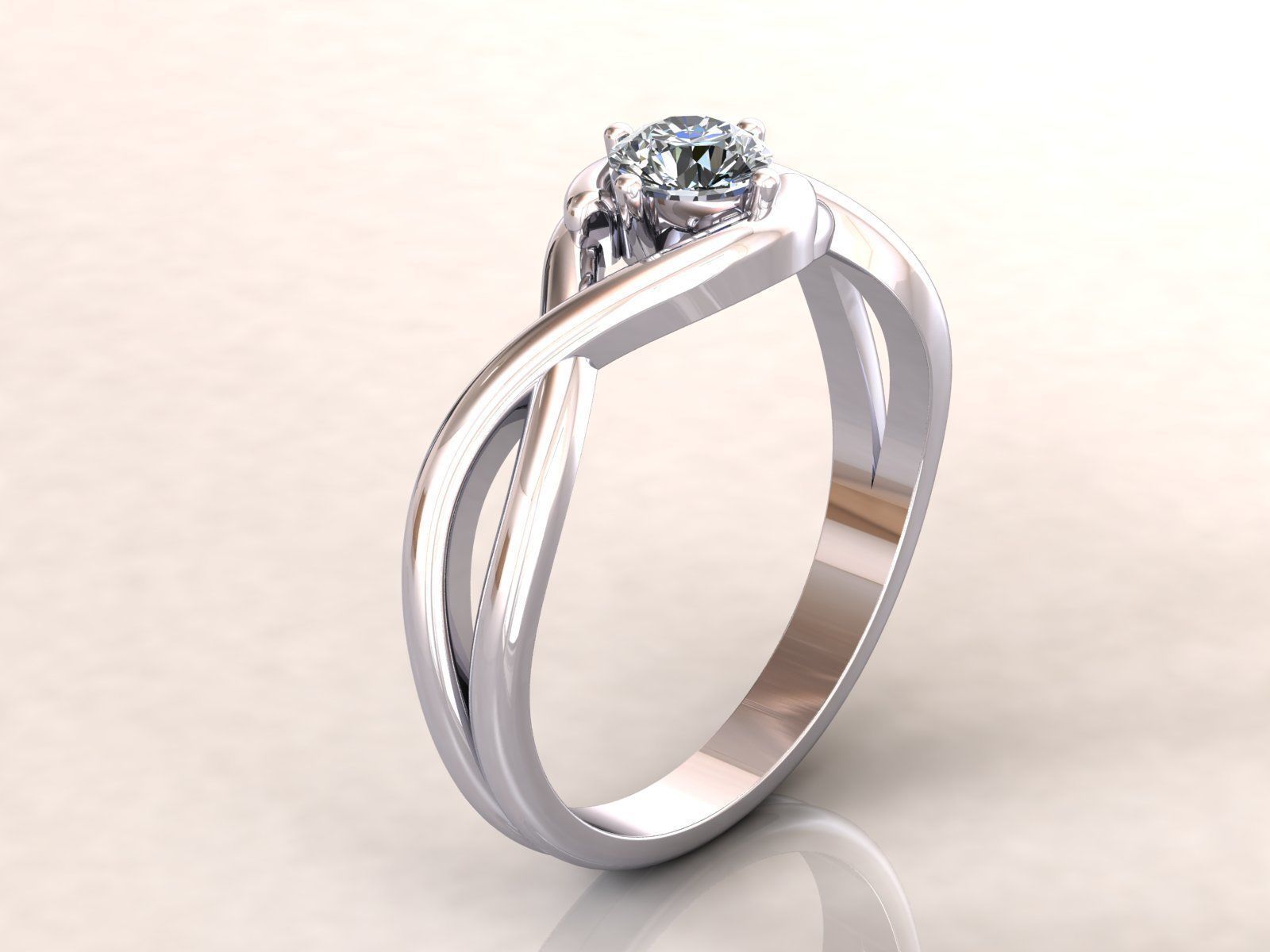 Twisted Knot Ring 30pt 3D print model_7